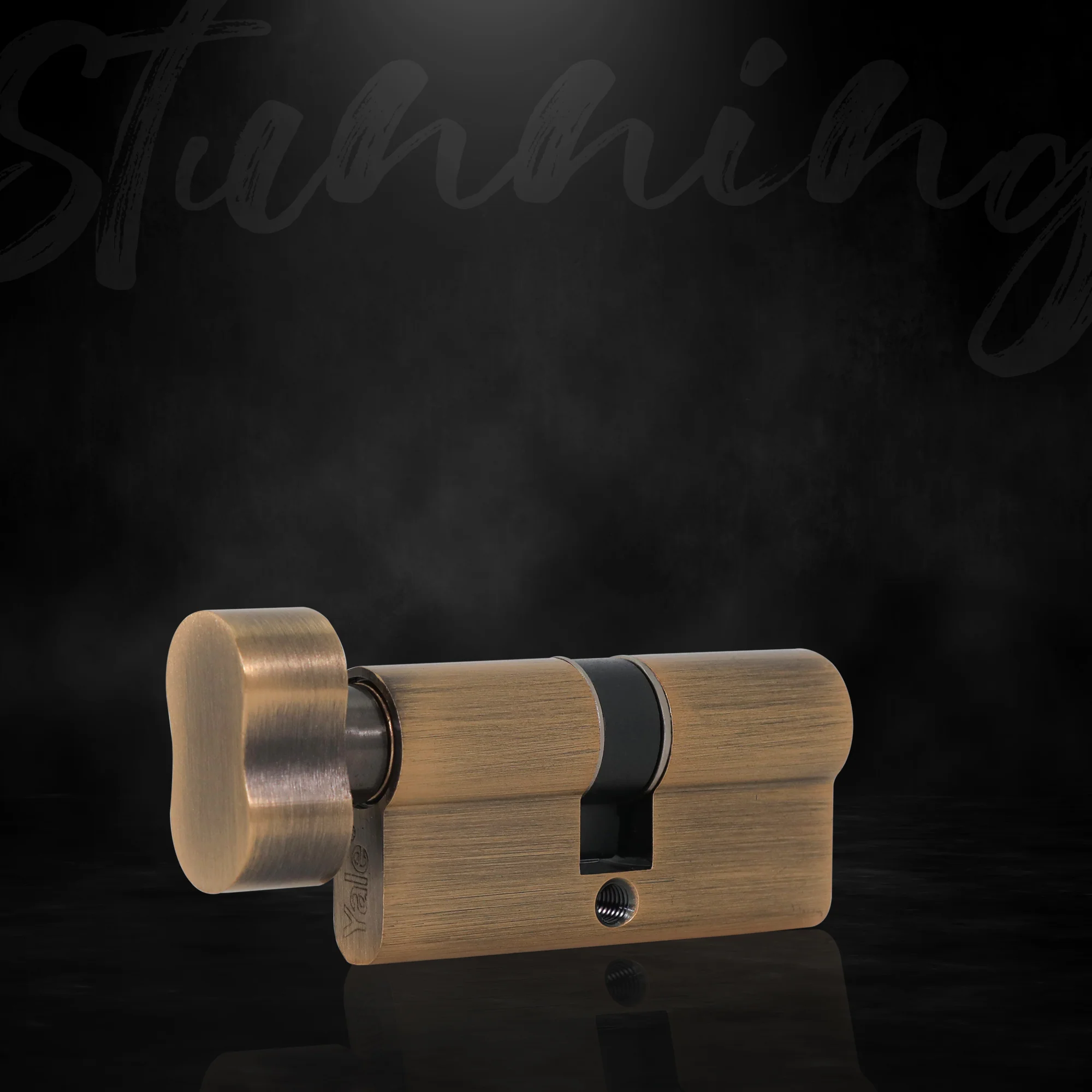 60 MM TT AB DK-S Cylinder with Inside Thumbturn,  AB,Dimpled Key - Image 4