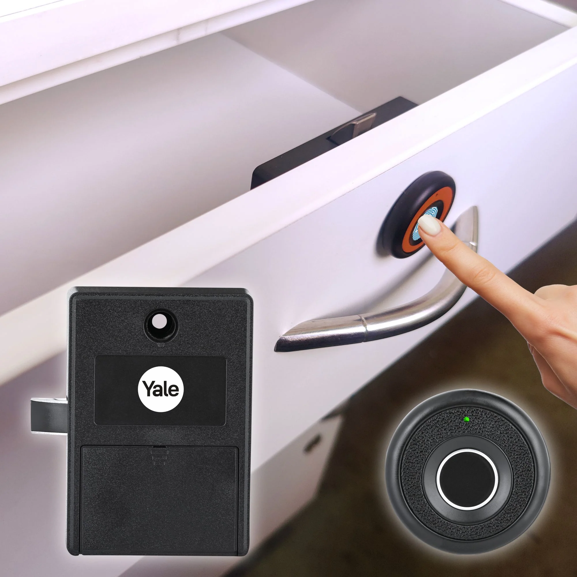 Biometric Smart Premium Furniture Lock - Black - Image 2