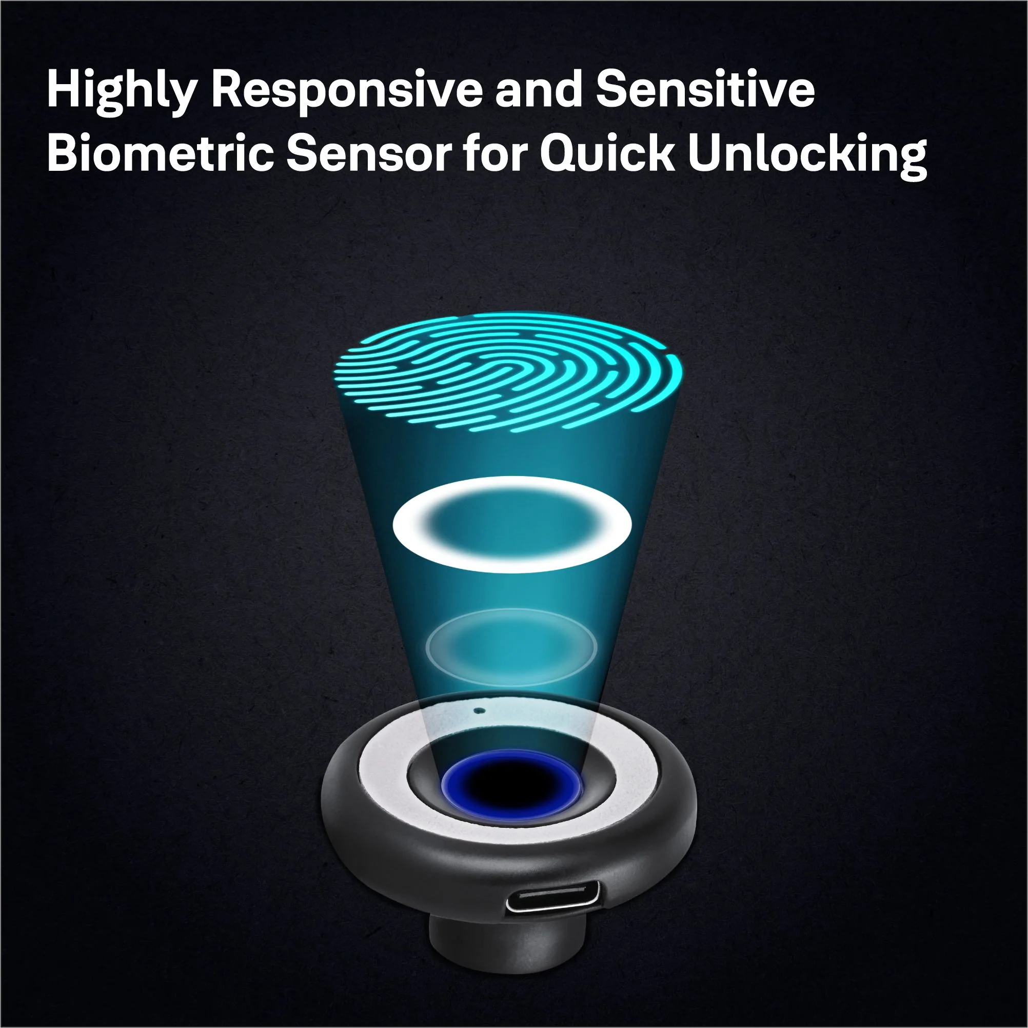 Biometric Smart Premium Furniture Lock - Brown - Image 13