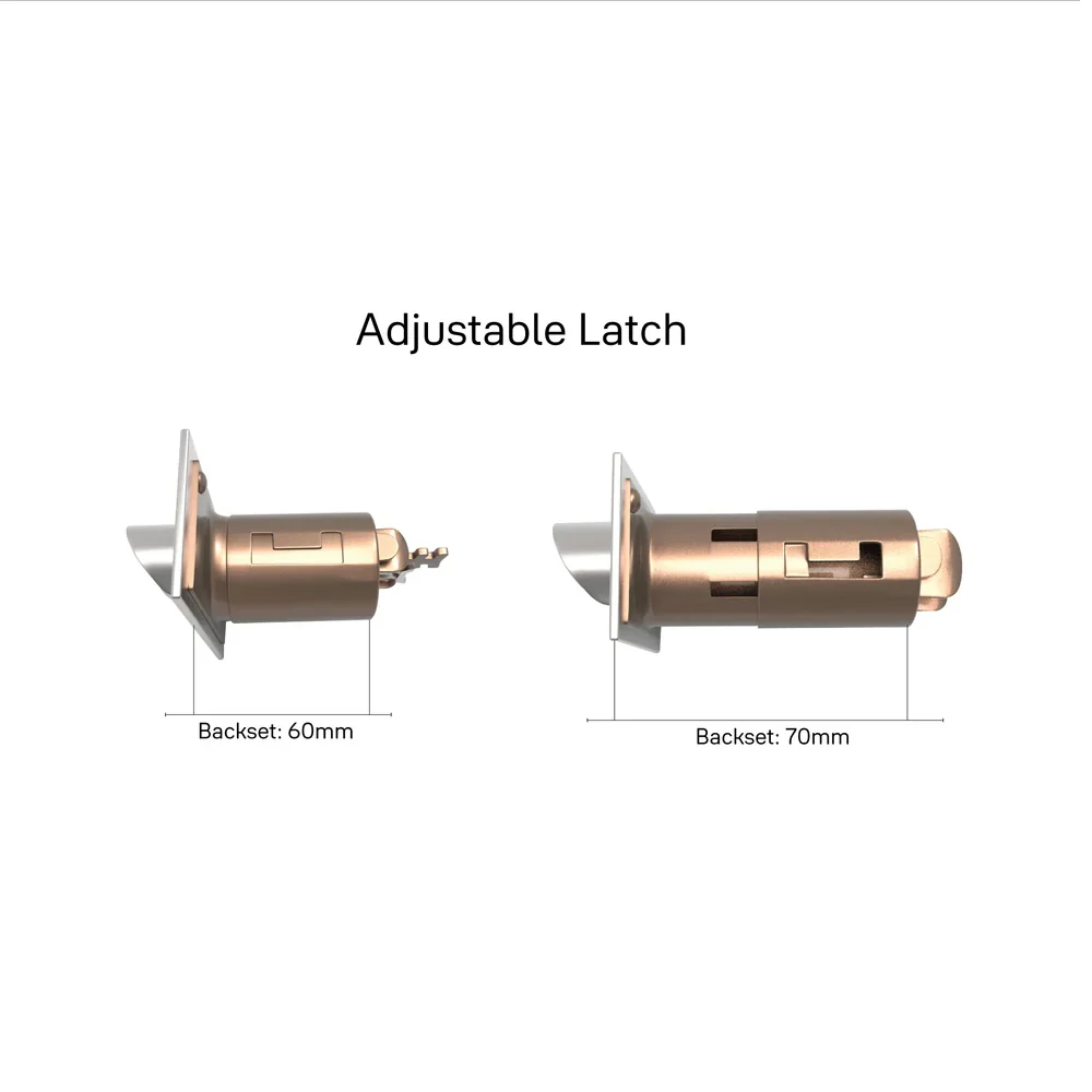 CA5122 Knobset 60/70mm Backset, Bathroom, Satin Steel - Image 6