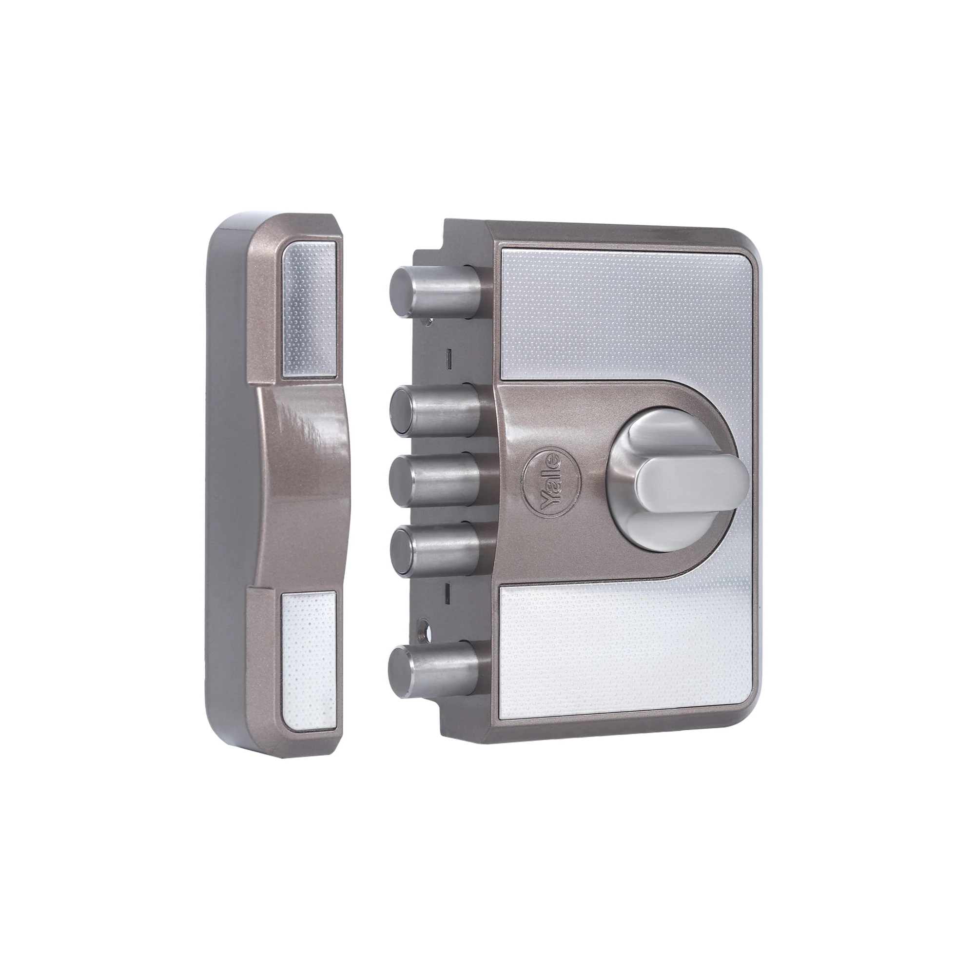 CBD-Cinco 500 Series 5 Dead Bolt Main Door RIM Lock, Knob Inside, Brown, With Dimple Keys - Image 7