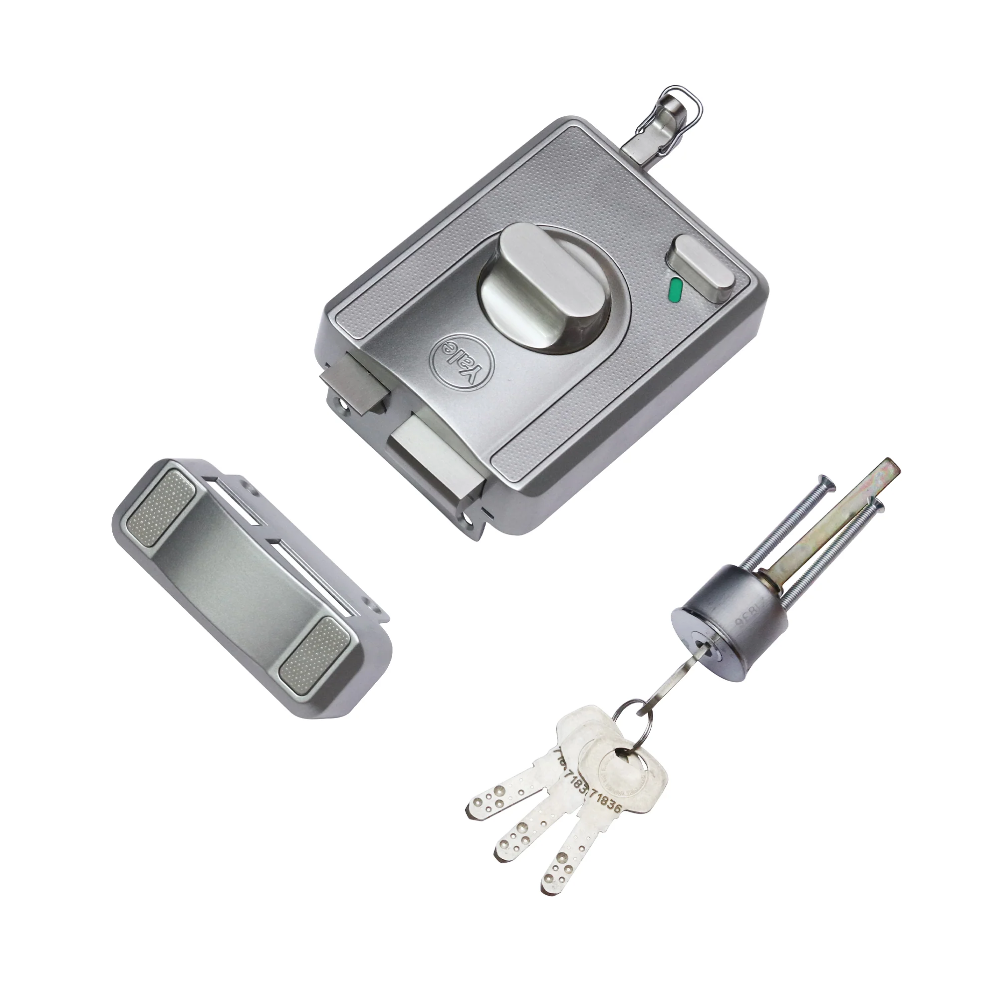 CBS-Cinco Stark Series Premium Rim Main Door Lock , Knob Inside, Silver - Image 8