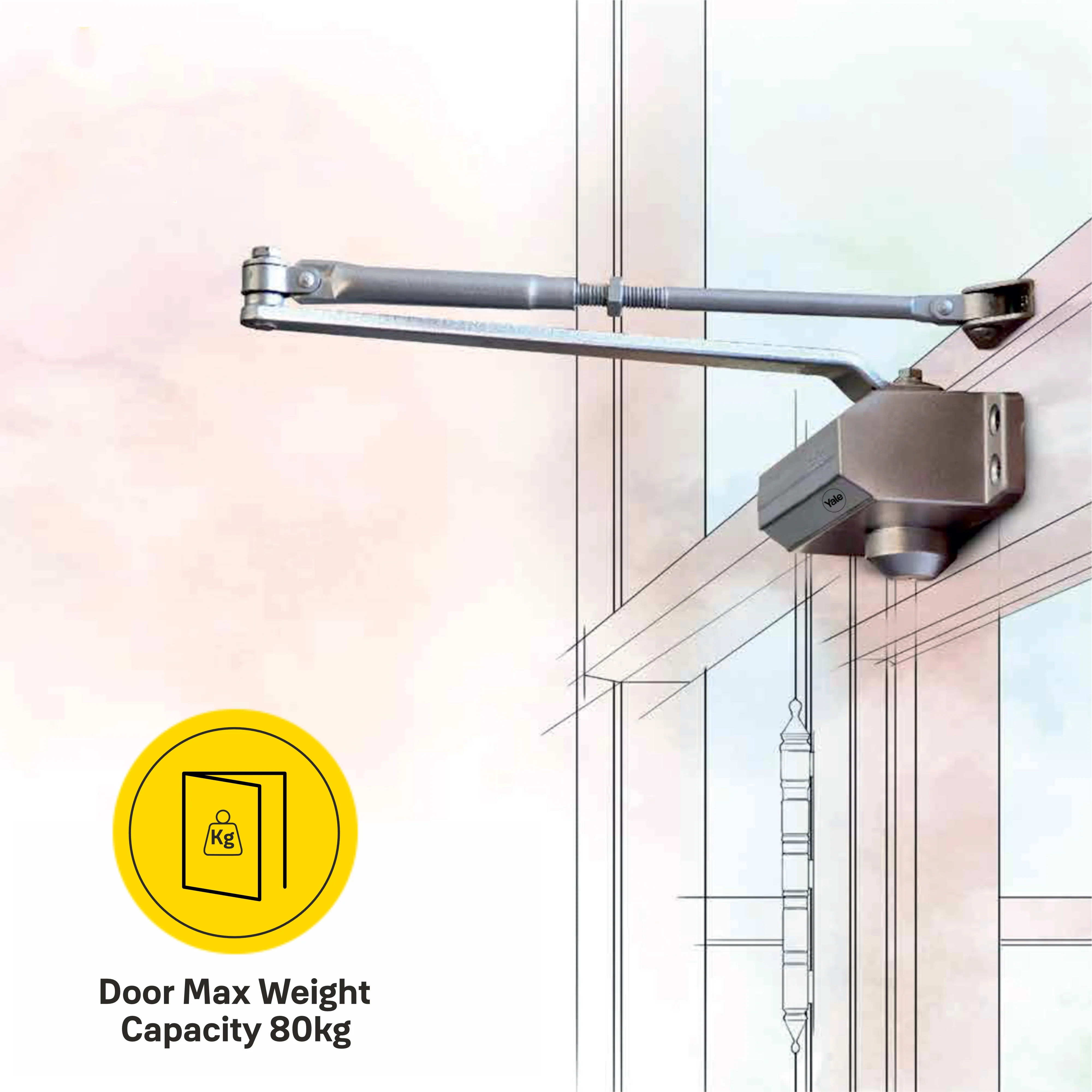 DCR-504 Door Closer, EN Size 4, Silver - Image 4
