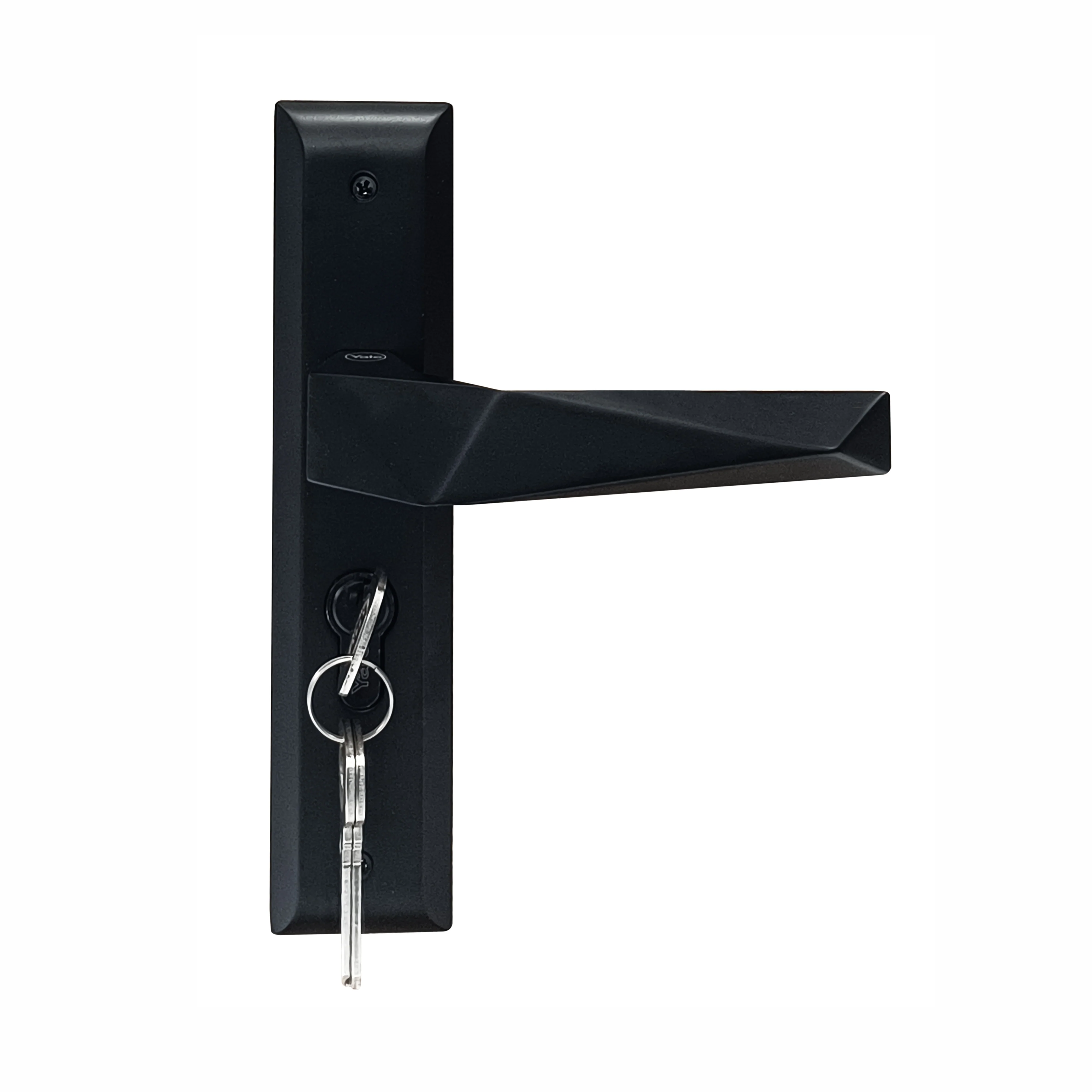 SM-01-02-03 Yale SM series Mortise Lock Comboset with backplated Handle, Cylinder with Knob inside and keys Outside, Black Matt Finish - Image 8