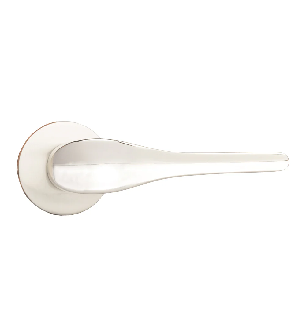 YPBL-801-SS Solid Brass Lever Handle, Satin / Chrome Polish (Without Lock and key cylinder) - Image 5