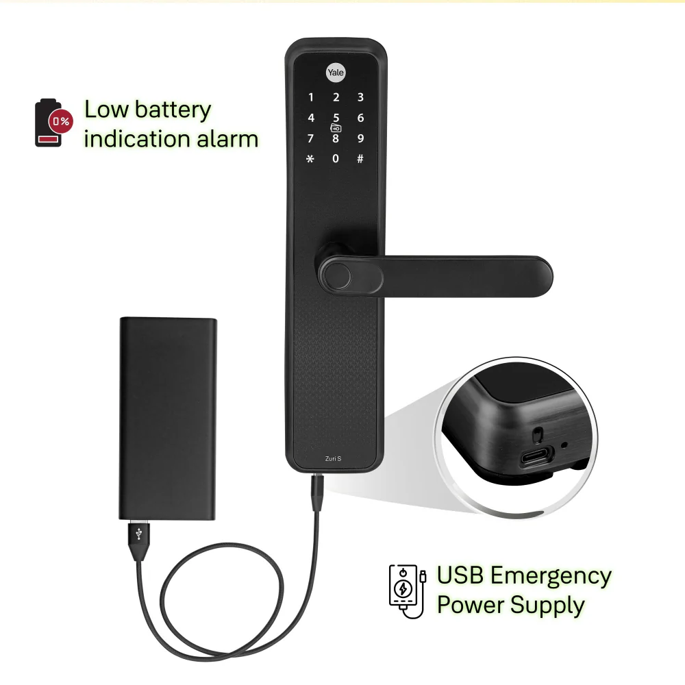 Special Bundle Offer - Zuri S (Black) Smart Lock with YWLOL Digital fingerprint wardrobe lock (Black) - Image 10