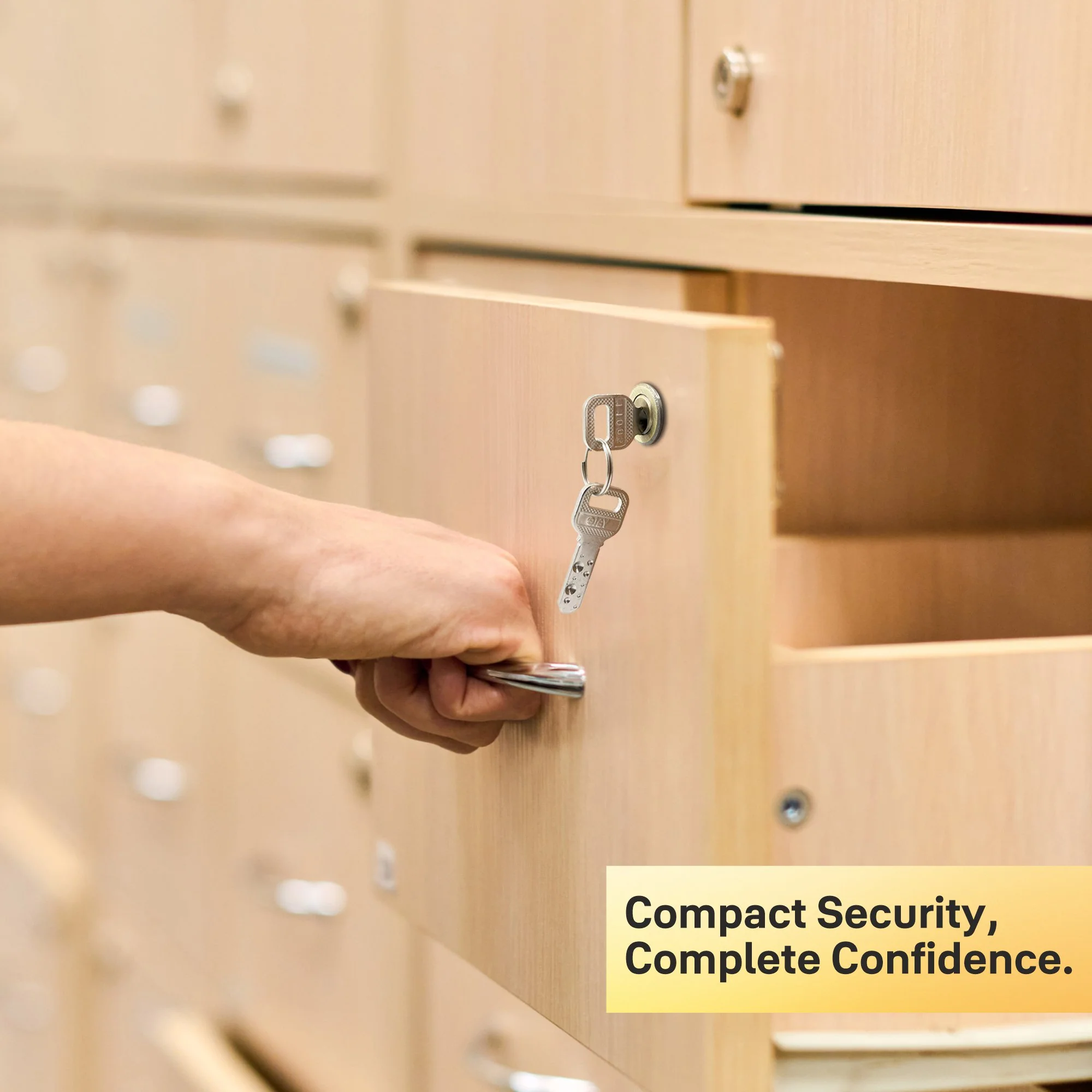 Yale Drawer Lock DRW Series 20mm | Stainless-steel Lock with Dimple Key | Reversible Keys | Deadbolt | Installed in Cupboards, Wardrobes & Wooden Furniture | Antique Brass Color - Image 4