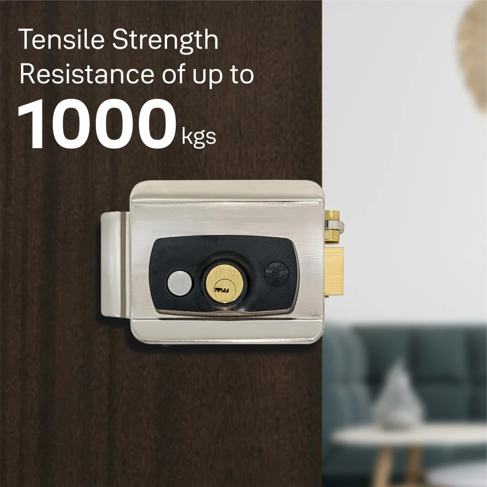 YALE ELECTRIC RIM LOCK, Satin Nickel, Both side keys - Image 3