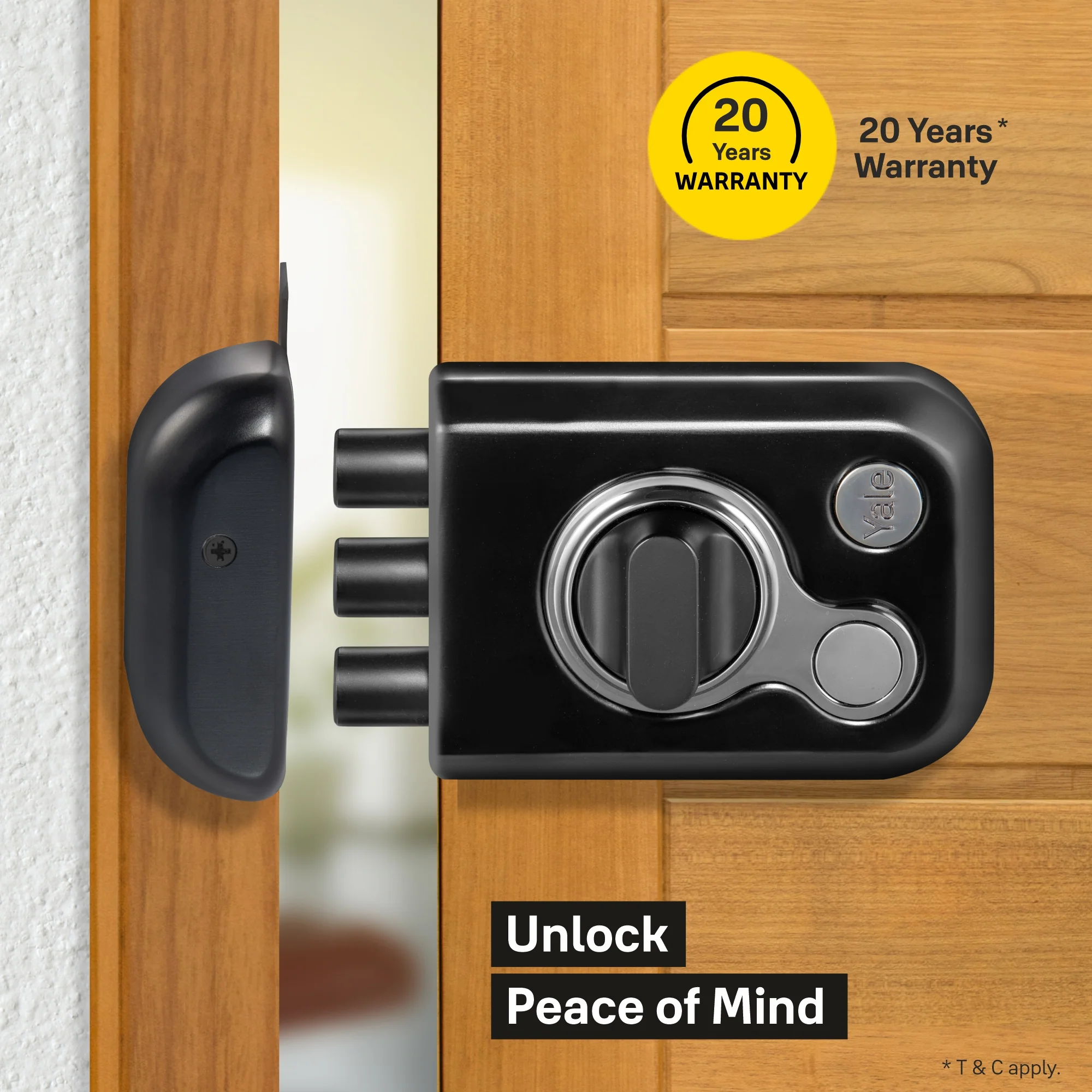 Yale Katros Rimlock KRT-3B-TT-BM/BN – Tribolt, 3 Deadbolts, Thumbturn, 4 Dimple Keys (Black Matt and Black Nickel) - Image 6