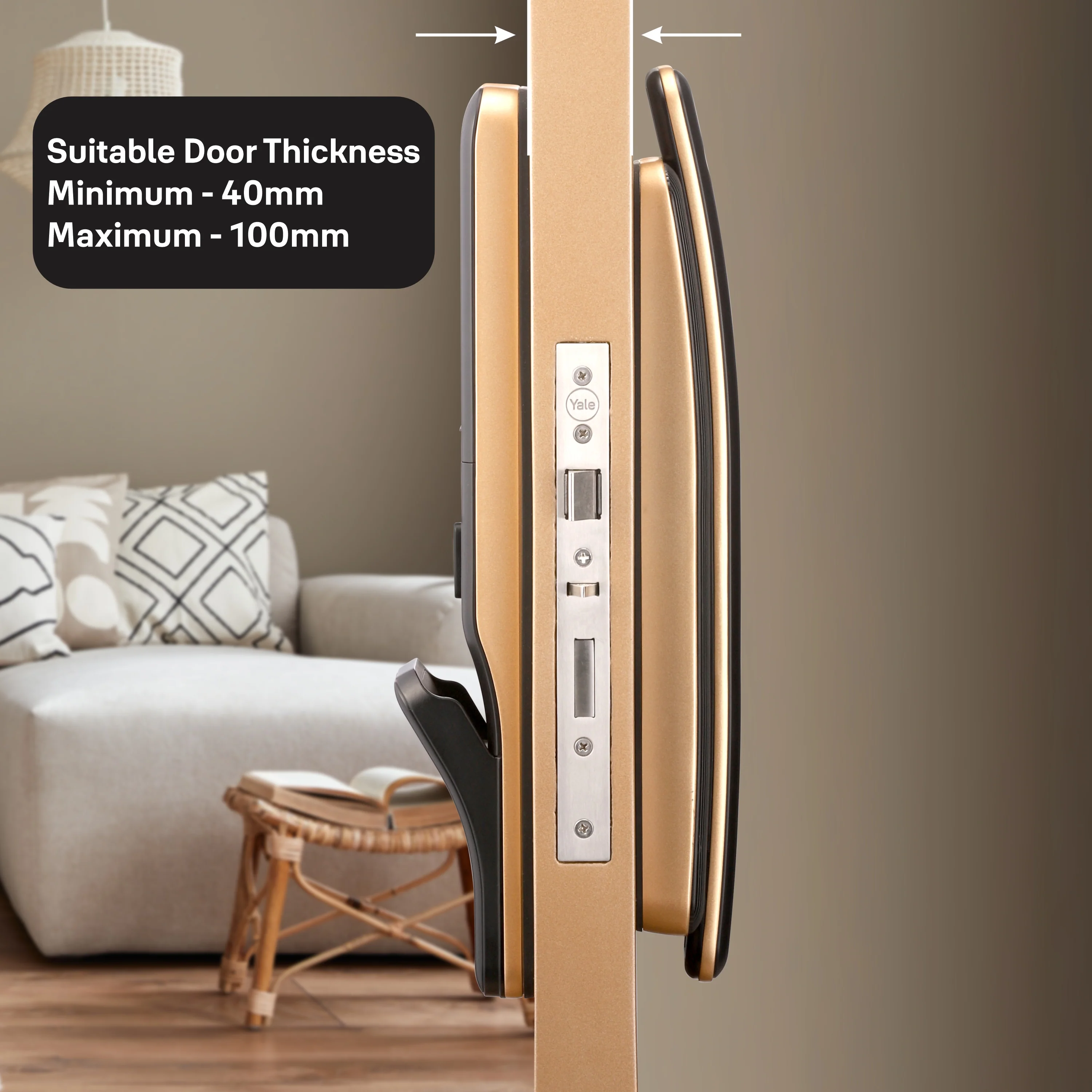 Yale Luna Pro+ Smart Lock with Face scan technology, Fingerprint, PIN, RFID and Manual Key (Bluetooth Module and Wifi Bridge Included) - Image 5