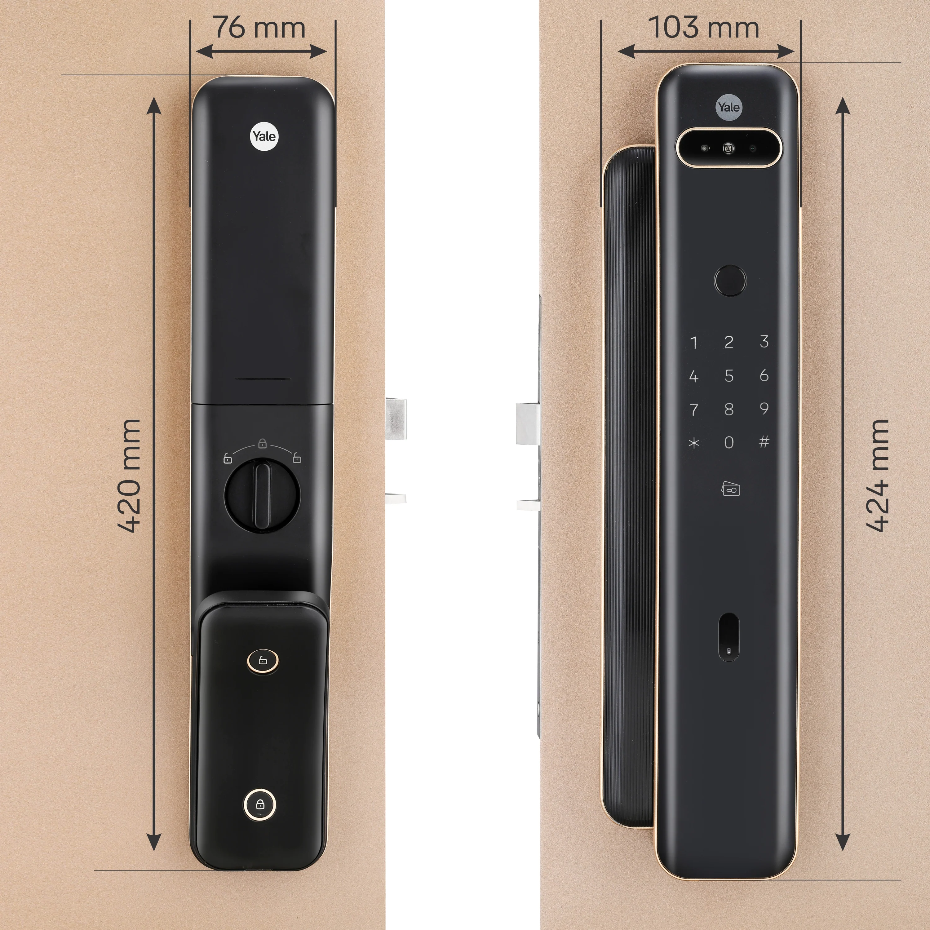 Yale Luna Pro+ Smart Lock with Face scan technology, Fingerprint, PIN, RFID and Manual Key (Bluetooth Module and Wifi Bridge Included) - Image 9