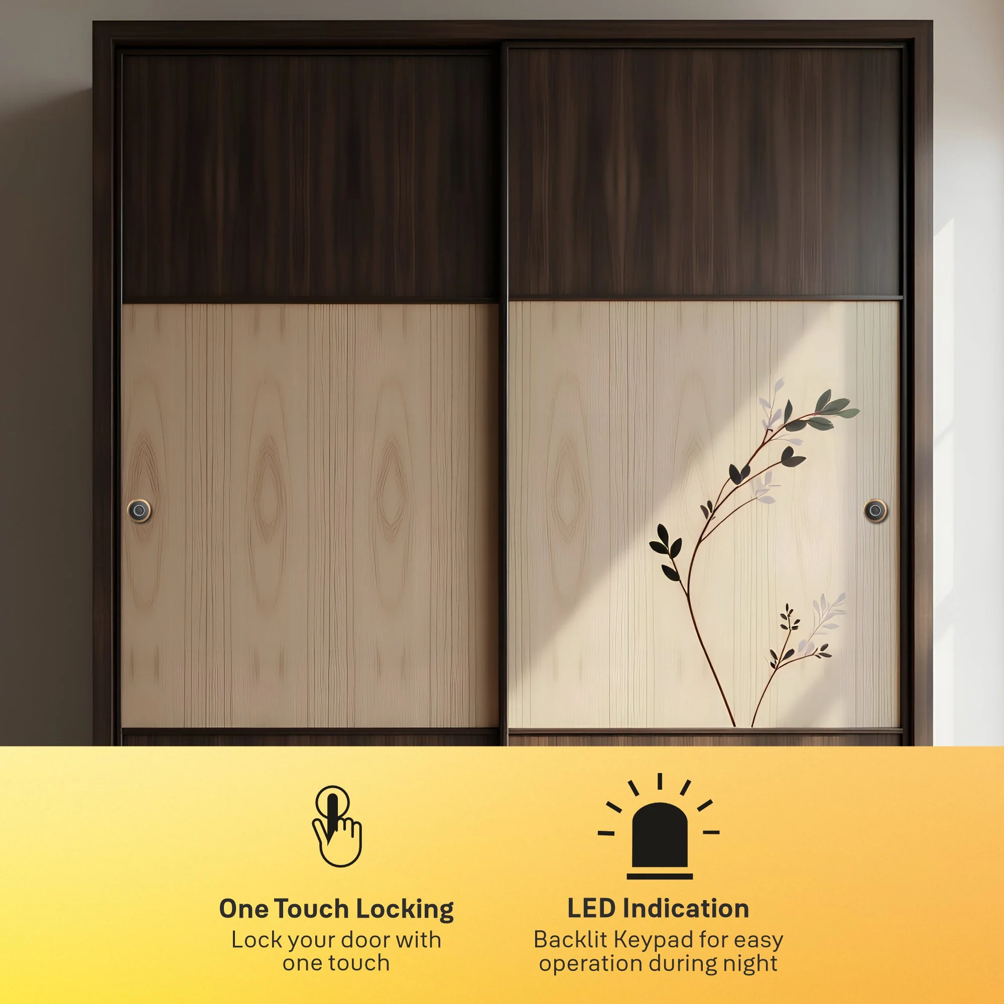 Yale YLDRPSL Biometric Smart Premium Sliding Wardrobe Lock (Rose Gold) - Image 10