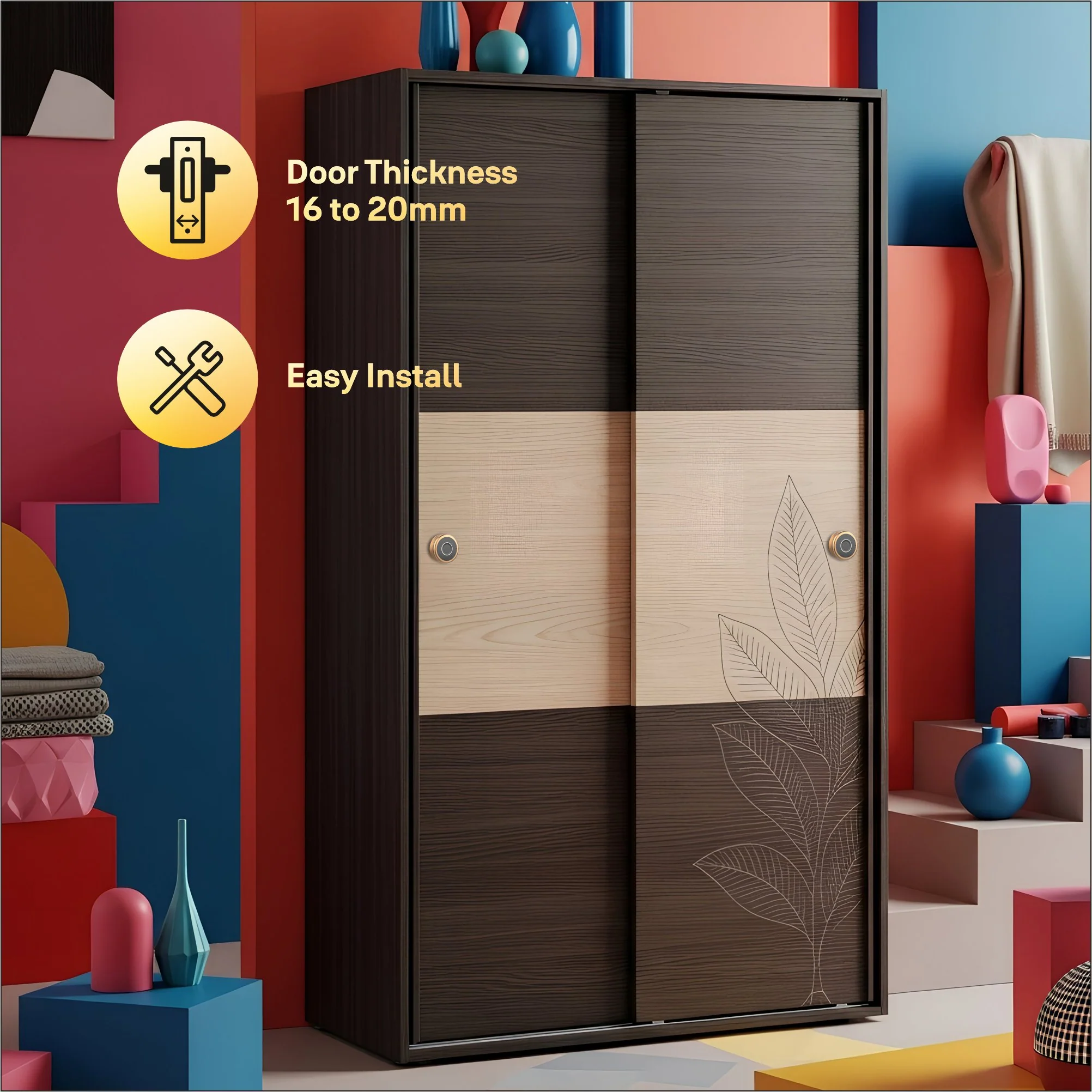 Yale YLDRPSL Biometric Smart Premium Sliding Wardrobe Lock (Rose Gold) - Image 9