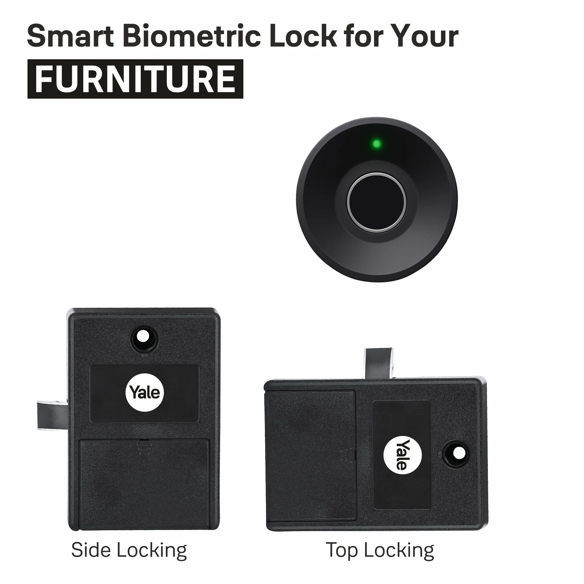Yale YWLOL Wardrobe Digital Fingerprint Lock Pack of 2 - (Black) - Image 9