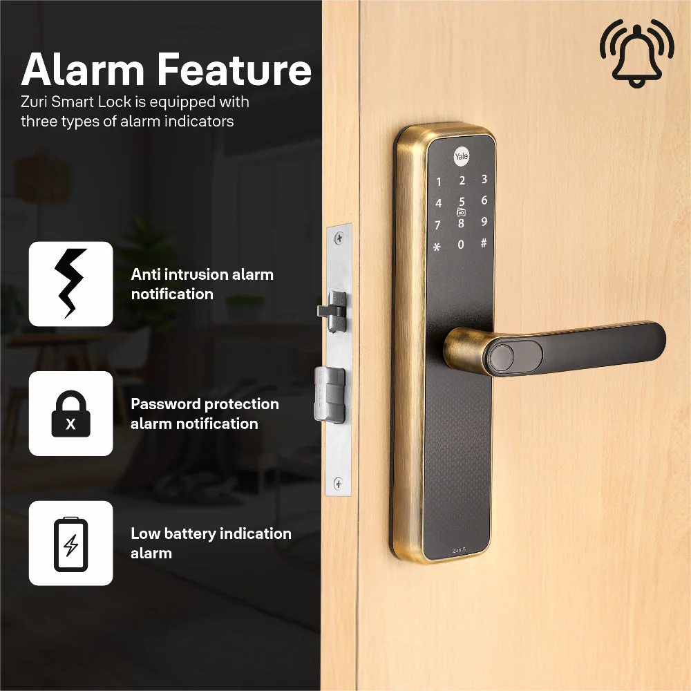 Special Bundle of Yale Zuri S (Antique Bronze) Smart lock with Yale PTZ Indoor Camera - Image 8