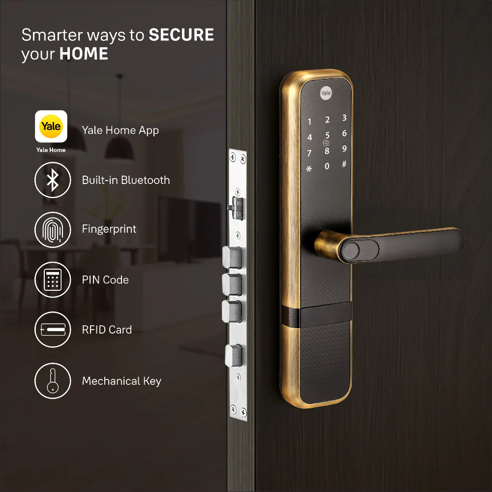 Special Bundle offer Yale Zuri Smart Lock (Antique Bronze) with YWLOL Digital Wardrobe Lock (Black) - Image 5