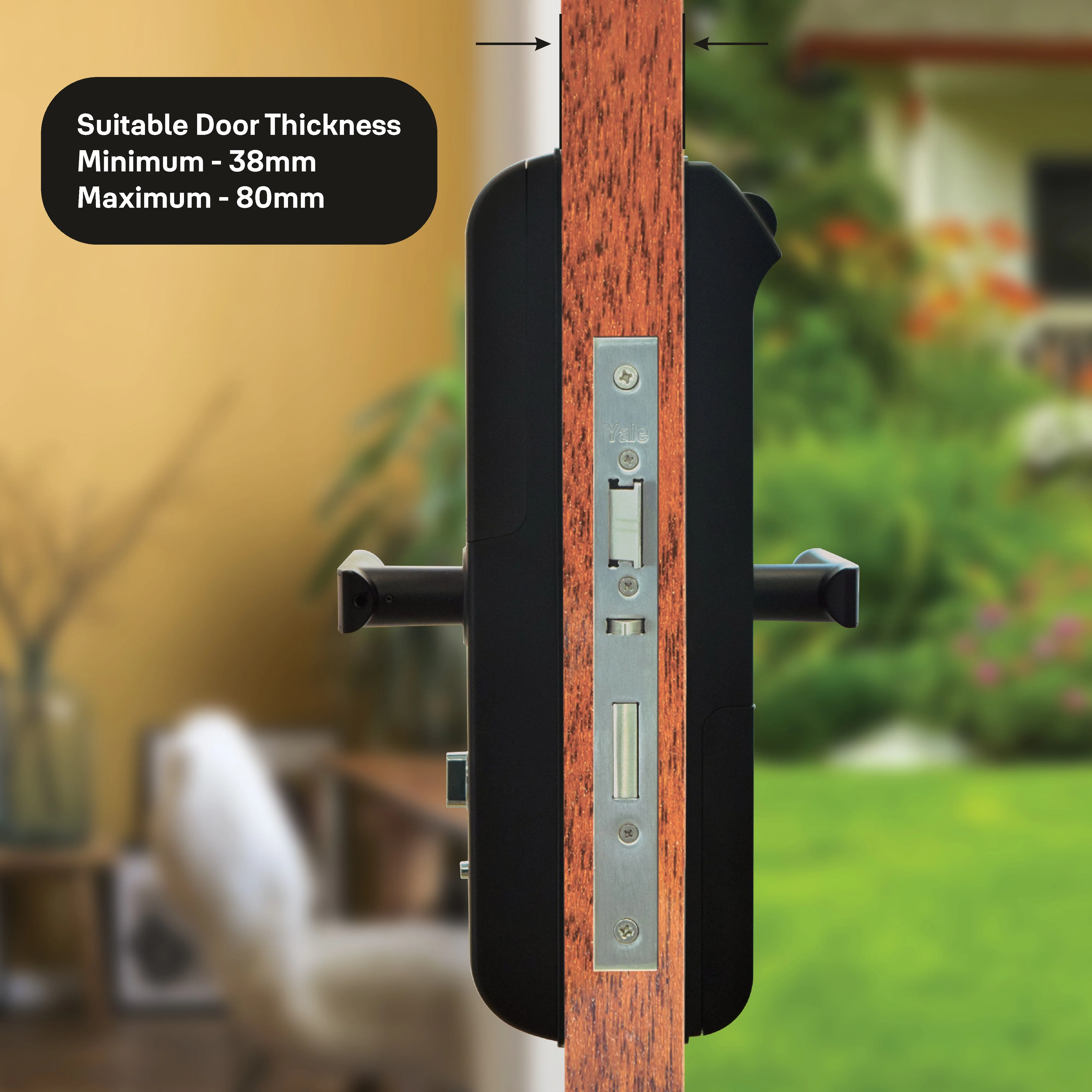 YDM 4109- A Series, Biometric Smart Lock, Black - Image 4