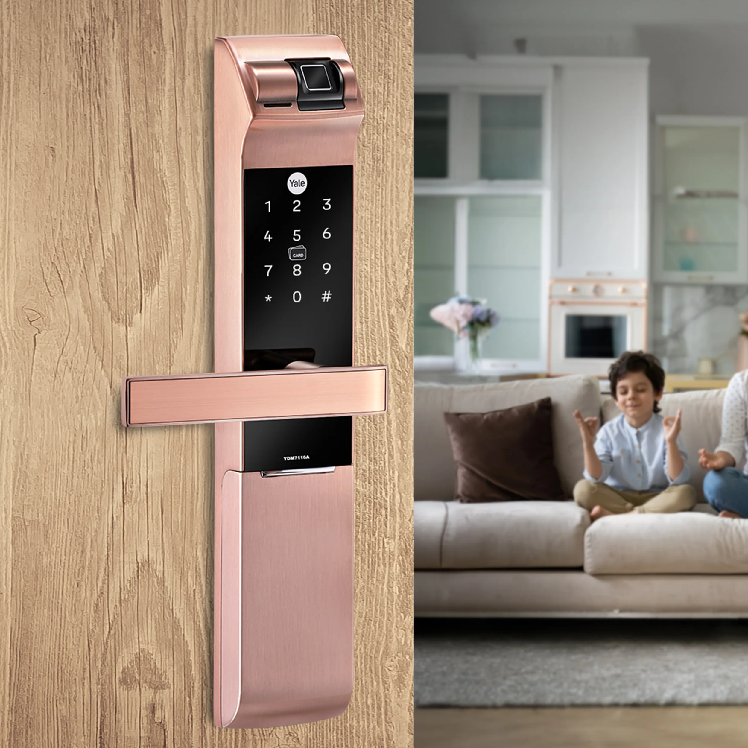 YDM 7116A Smart Lock, Red Bronze YDM 7116A Smart Lock with Fingerprint, PIN Code, RFID Card, Mechanical Key, Bluetooth module, Works with Yale Home App - Image 15