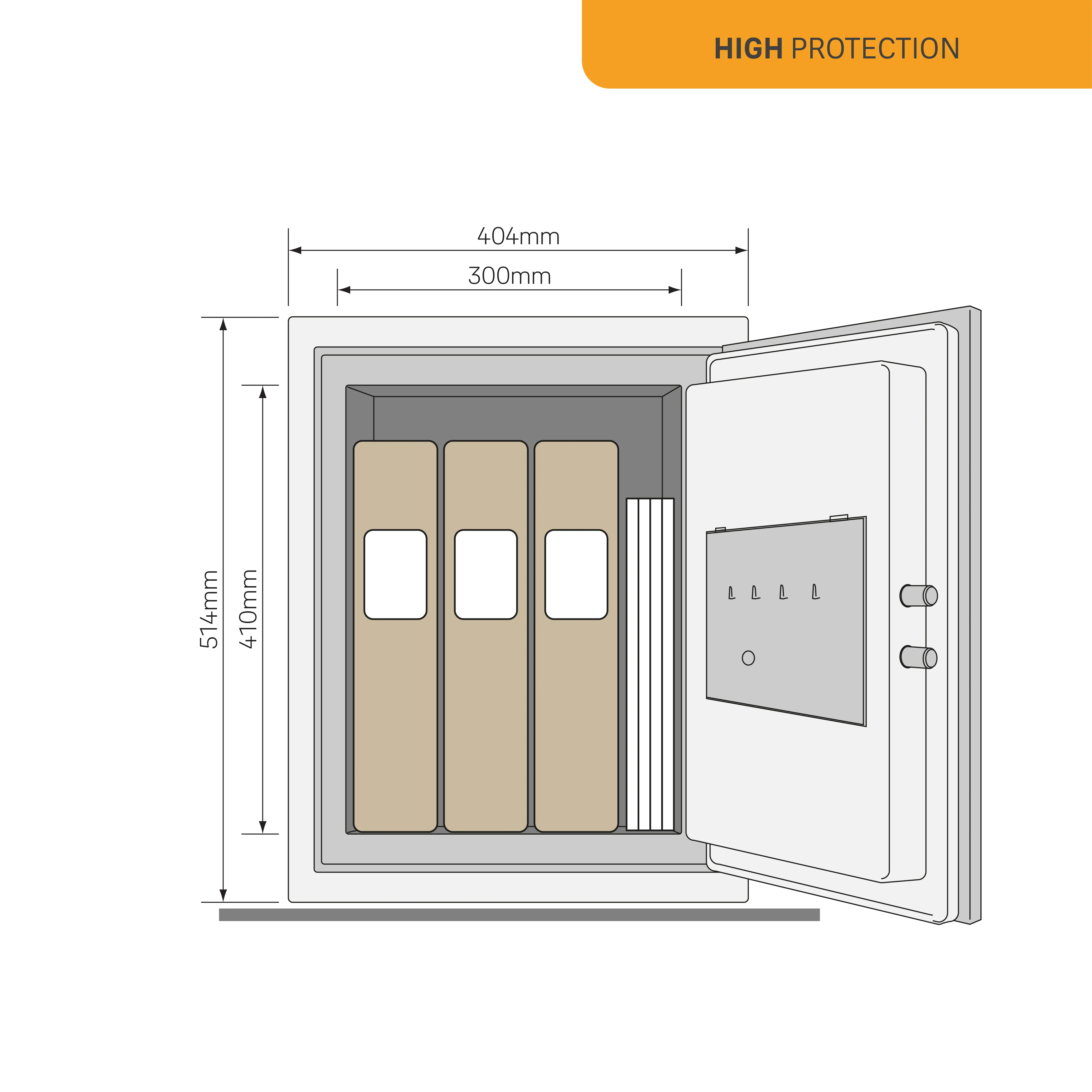 YFM/520/FG2 X-Large Fire Safe Locker (60 minutes) for Home & Office - Image 8