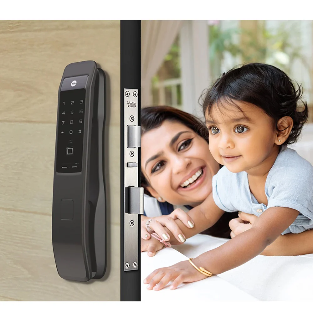 YMI 70 MB- A Series, Push Pull Smart Lock, Matt Black (Bluetooth Module and Wifi Bridge Included) - Image 3