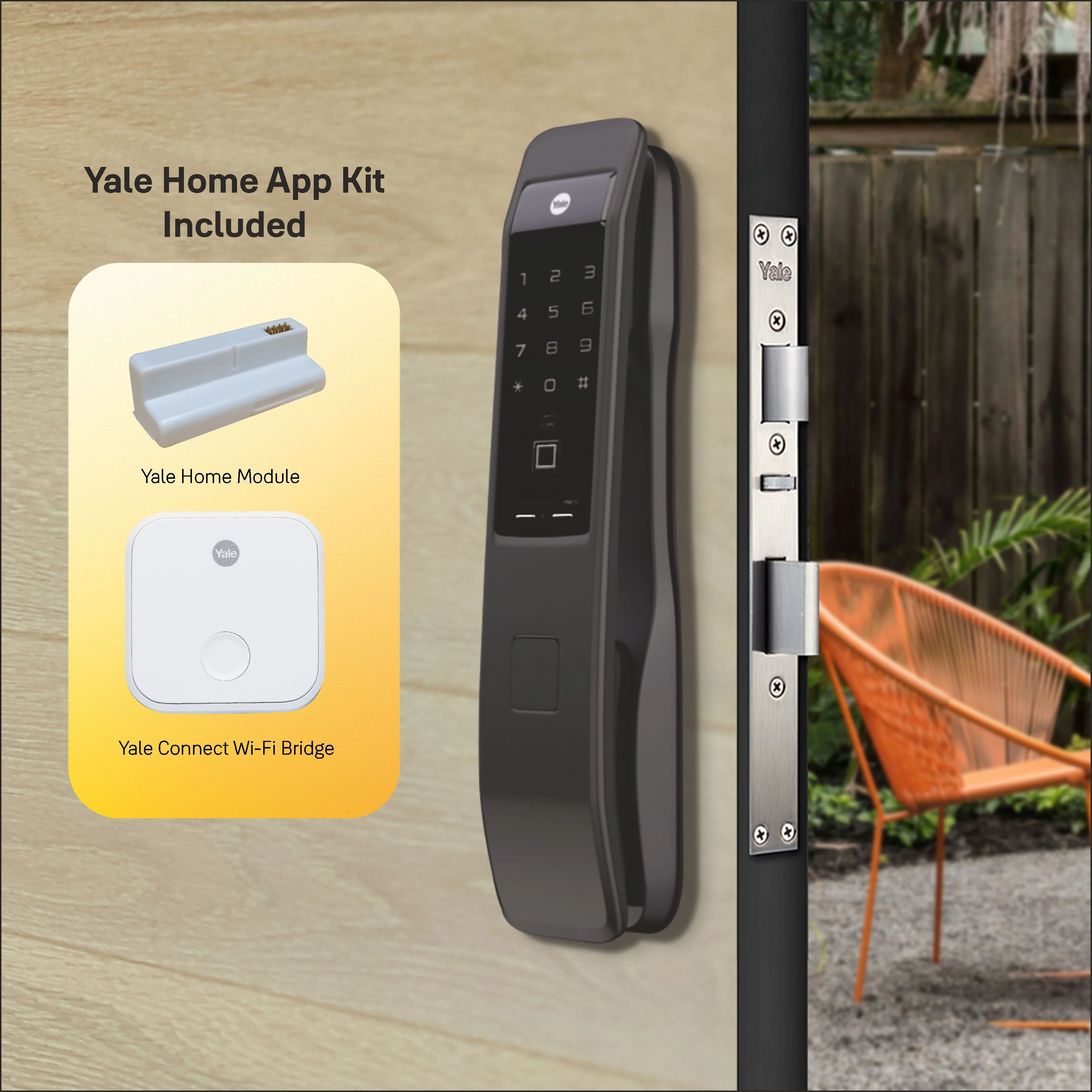 YMI 70 MB- A Series, Push Pull Smart Lock, Matt Black (Bluetooth Module and Wifi Bridge Included) - Image 8