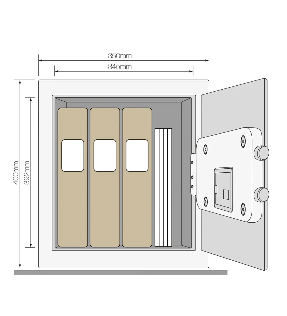 YSFB/400/EB1 High Security Digital Safe Locker with Fingerprint and Pin Access - Black - Image 10