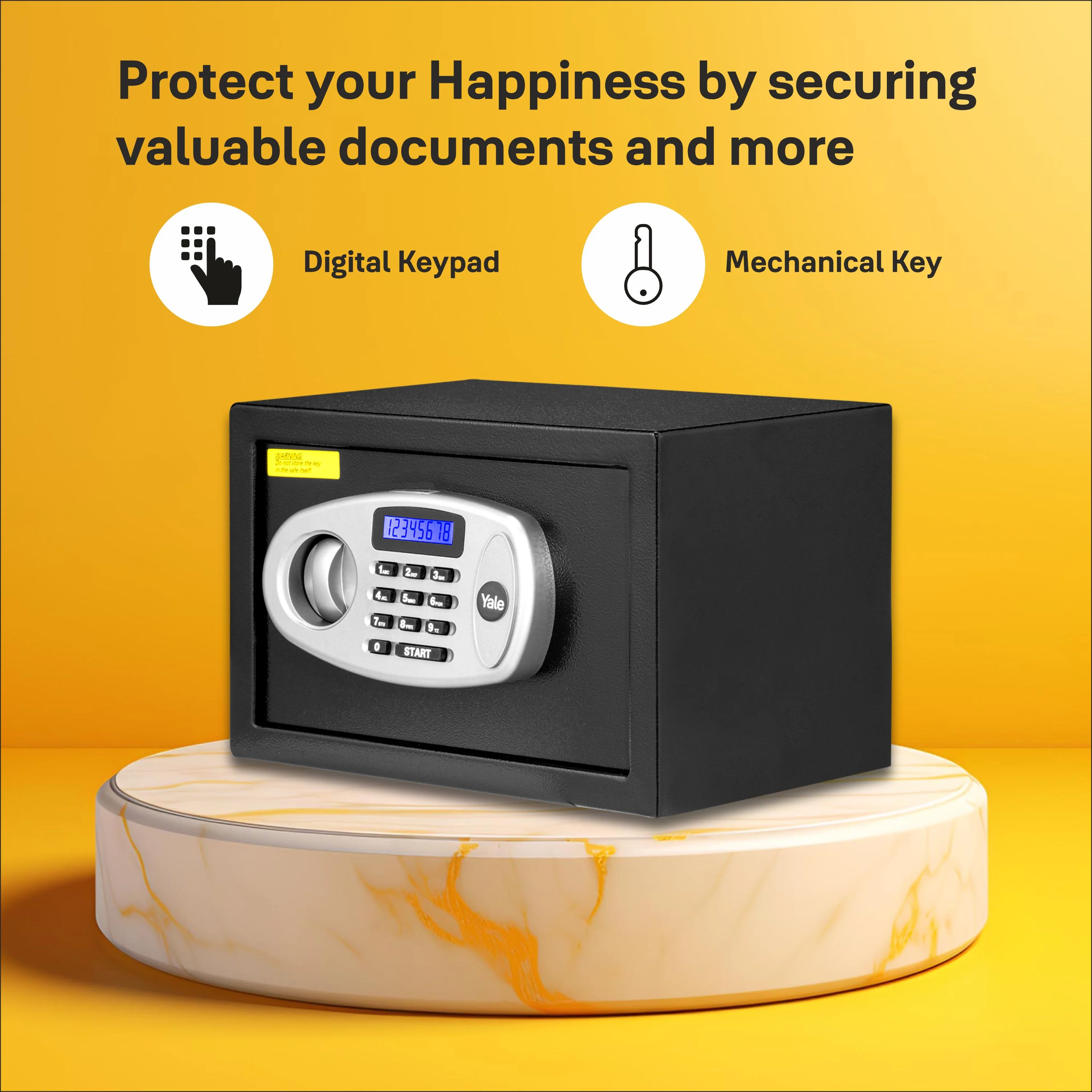 YSS/200/DB2 Small Security Safe locker with Pincode Access- Black - Image 3