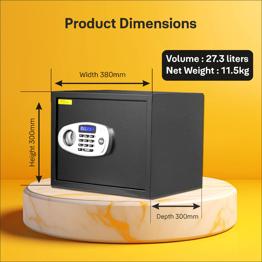 YSS/300/DB2 Home Security Safe locker with Pincode Access- Black - Image 13